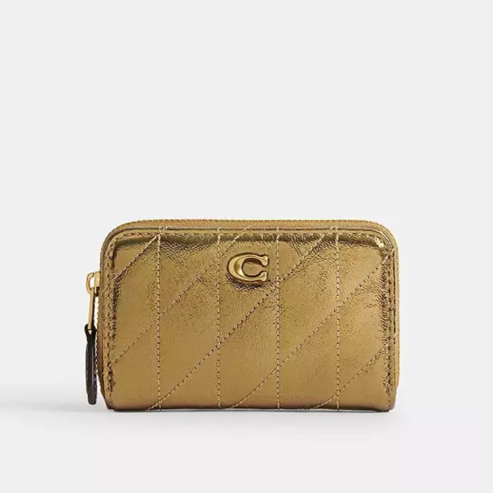 Coach Limited Lunar New Year Essential Zip Around Card Case brass/gold NWT